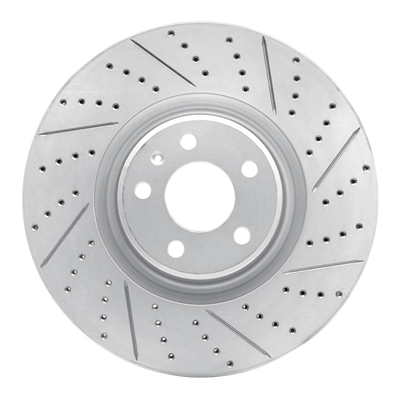 Audi A6 Quattro Brake Rotor (1) - Front Right - DFC - Geoperformance Drilled & Slotted - `12-`18