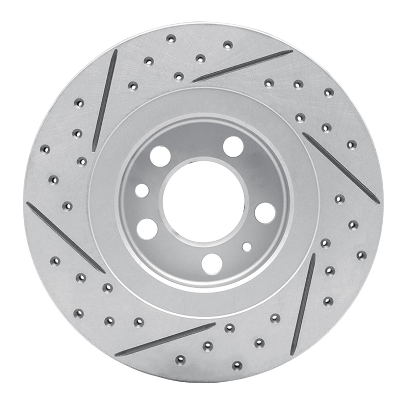 Volkswagen Jetta Wagon Brake Rotor (1) - Front Right - DFC - Drilled & Slotted Geoperformance - `98-`15