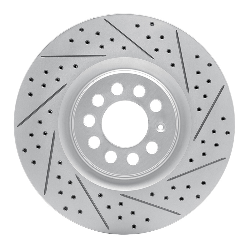 Audi TT Brake Rotor (1) - Front Right - DFC - Drilled & Slotted Geoperformance - `00-`06