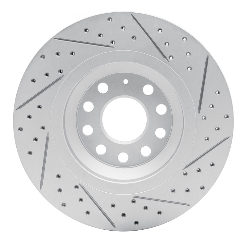Audi TT Quattro RS Brake Rotor (1) - Rear Left - DFC - Drilled & Slotted Geoperformance - `06-`25