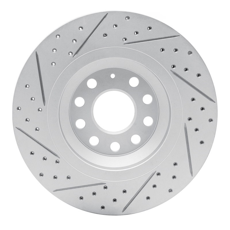 Audi RS Q3 Brake Rotor (1) - Rear Right - DFC - Drilled & Slotted Geoperformance - `06-`25