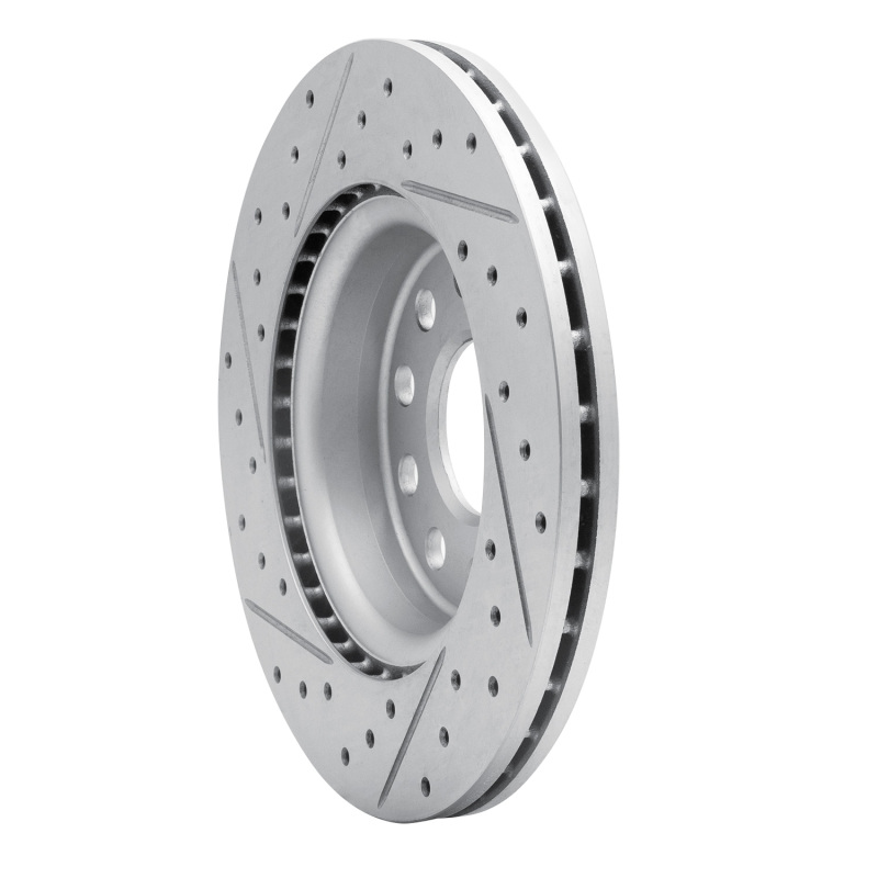 Volkswagen Jetta Brake Rotor (1) - Front Right - DFC - Geoperformance Drilled & Slotted - `05-`15