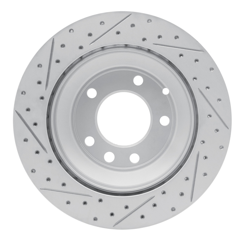 Audi Q7 Brake Rotor (1) - Rear Right - DFC - Drilled & Slotted Geoperformance Rotor - `03-`18