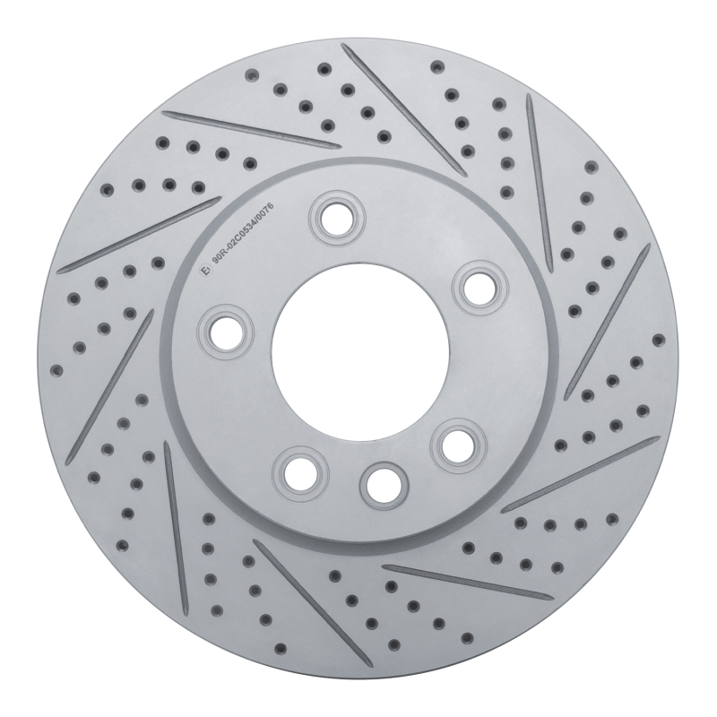 Porsche Cayenne Brake Rotor (1) - Right Front - DFC - Drilled & Slotted Geoperformance - `03-`18