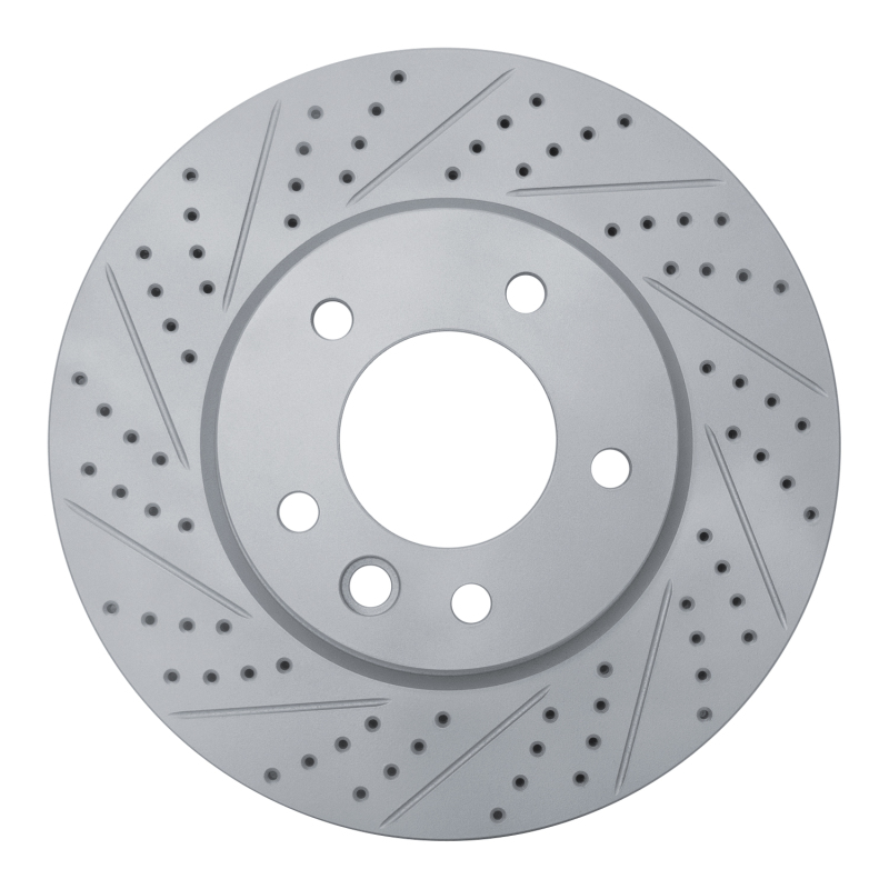 Porsche Cayenne Brake Rotor (1) - Left Front - DFC - Geoperformance Drilled & Slotted - `03-`18
