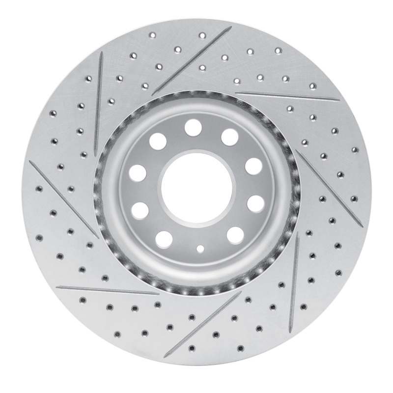 Audi TT Brake Rotor (1) - Front Right - DFC - Geoperformance Rotor - Drilled and Slotted - `05-`25