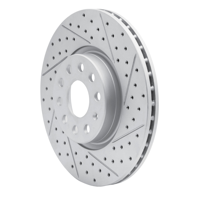 Audi TT Brake Rotor (1) - Front Right - DFC - Geoperformance Rotor - Drilled and Slotted - `05-`25