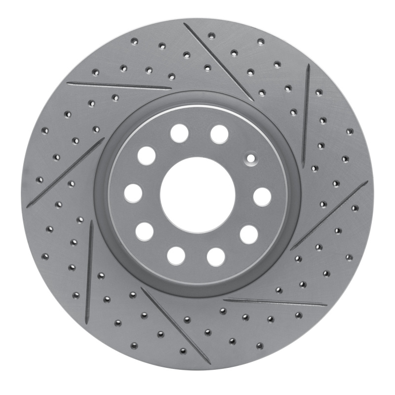 Audi TT Brake Rotor (1) - Front Right - DFC - Geoperformance Rotor - Drilled and Slotted - `05-`25
