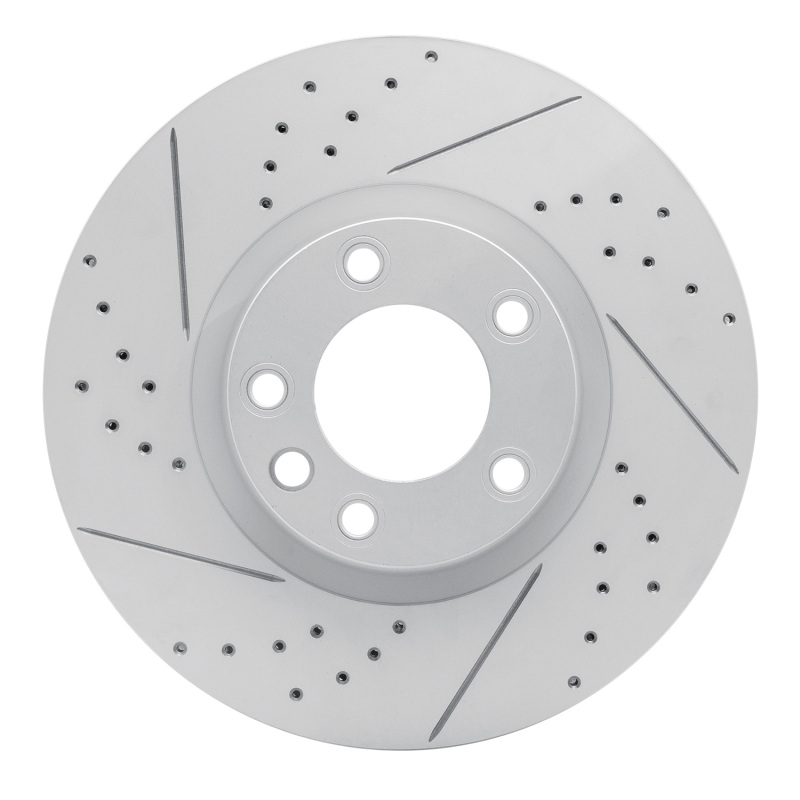 Porsche Cayenne Brake Rotor (1) - Right Front - DFC - Drilled & Slotted Geoperformance - `11-`18