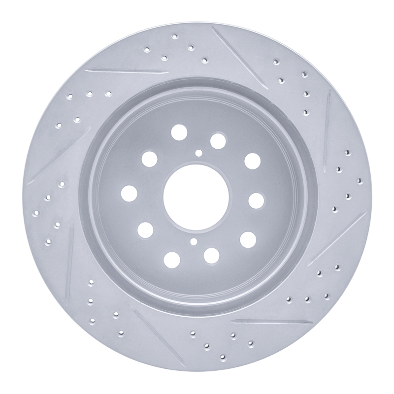 Lexus LS430 Brake Rotor (1) - Rear Left - DFC - Drilled & Slotted Geoperformance - `01-`06