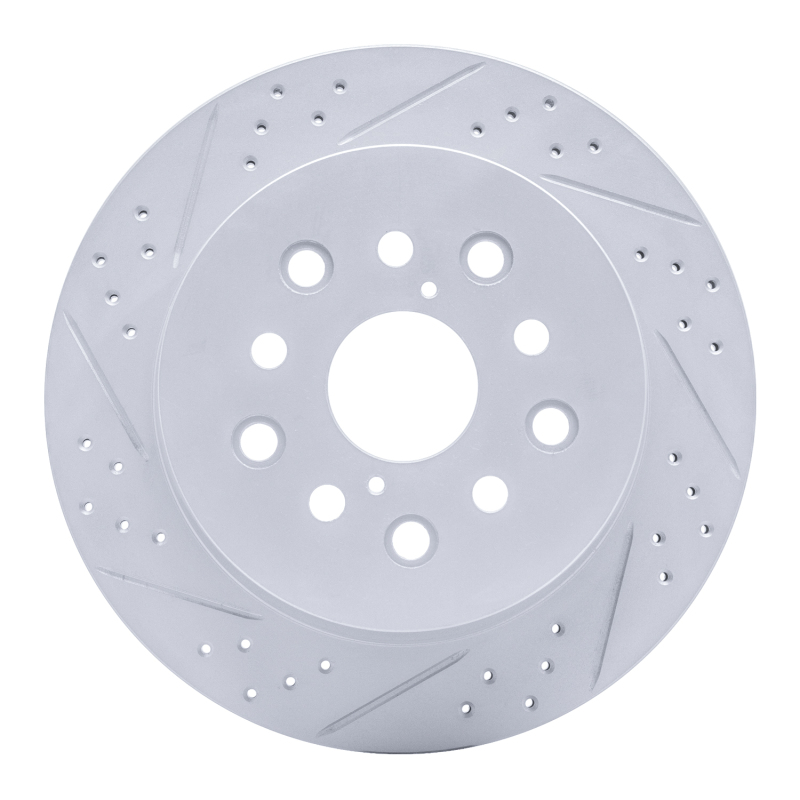 Lexus LS430 Brake Rotor (1) - Rear Left - DFC - Drilled & Slotted Geoperformance - `01-`06