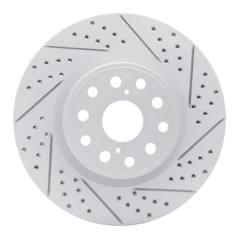 Lexus LS460 Brake Rotor (1) - Front Right - DFC - Geoperformance Rotor - Drilled & Slotted - `07-`23