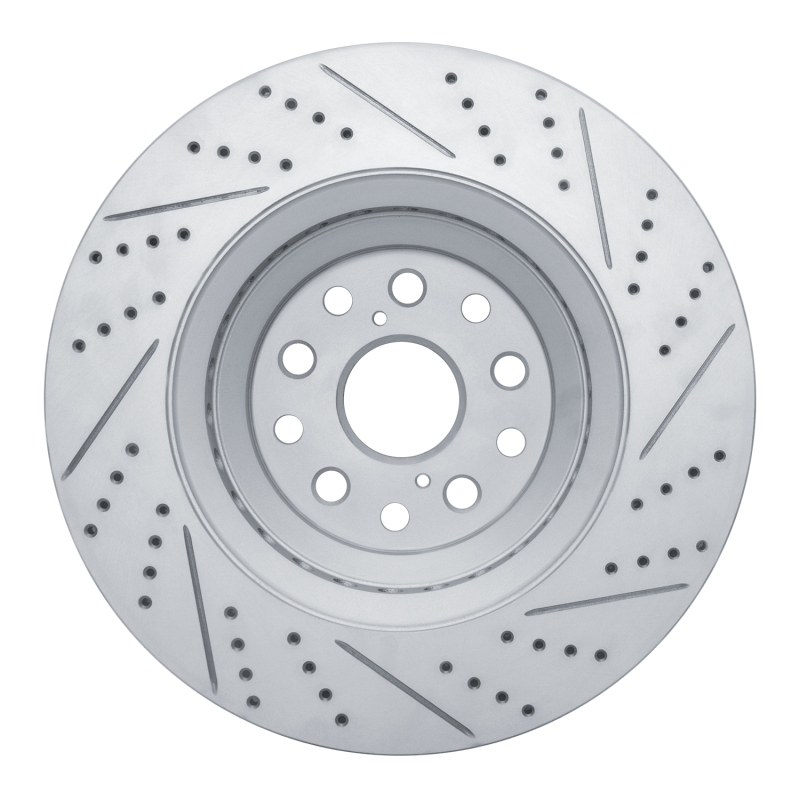 Lexus Ls460 Brake Rotor (1) - Left Front - DFC - Drilled & Slotted Geoperformance - `07-`23