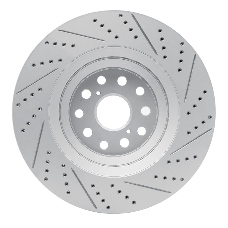 Lexus Ls600H Brake Rotor (1) - Left Rear - DFC - Drilled & Slotted Geoperformance - `07-`17