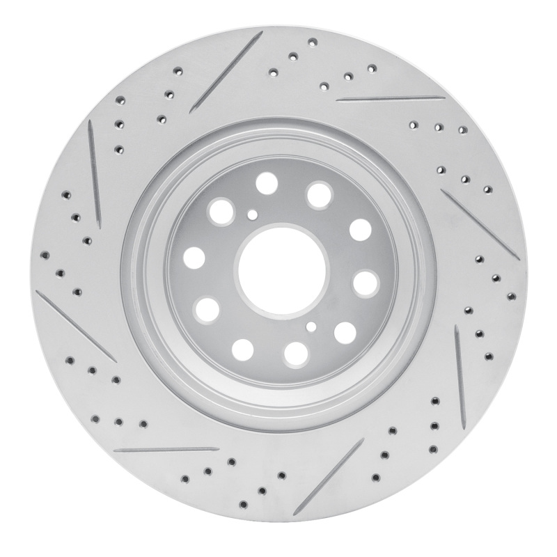 Lexus Ls600H Brake Rotor (1) - Rear Right - DFC - Geoperformance Rotor - Drilled and Slotted - `07-`17