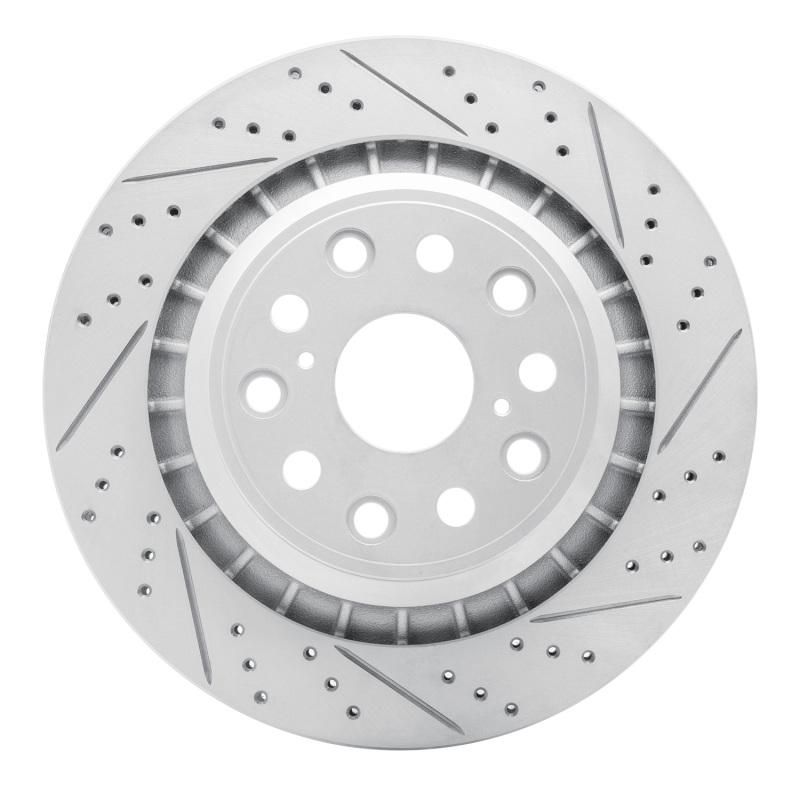 Lexus Ls600H Brake Rotor (1) - Rear Right - DFC - Geoperformance Rotor - Drilled and Slotted - `07-`17