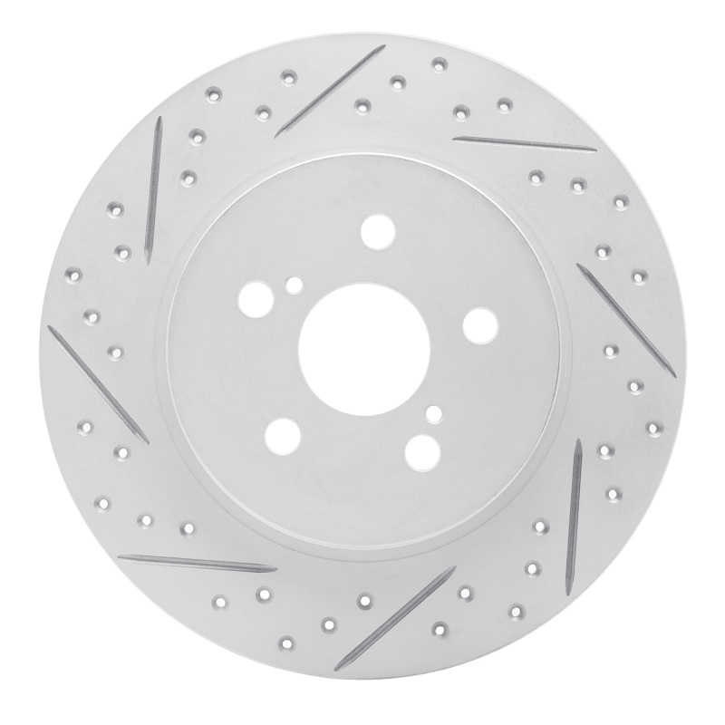 Lexus CT200h Brake Rotor (1) - Rear Left - DFC - Drilled & Slotted Geoperformance - `11-`17