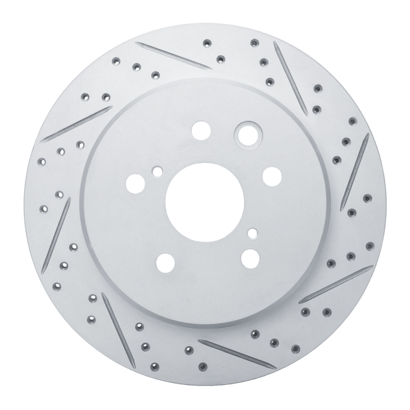 Lexus IS200T Brake Rotor (1) - Rear Right - DFC - Geoperformance Drilled & Slotted - `06-`20