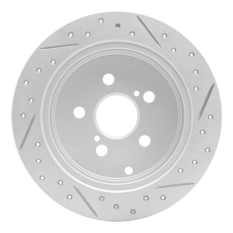 Pontiac Vibe Brake Rotor (1) - Rear Left - DFC - Geoperformance Drilled & Slotted - `00-`10