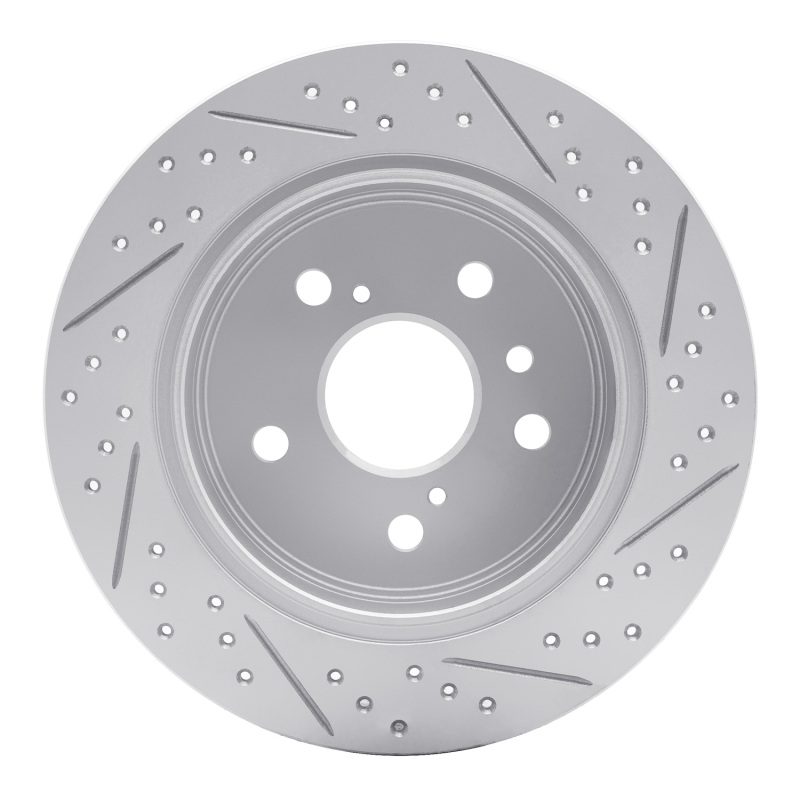 Lexus ES350 Brake Rotor (1) - Rear Left - DFC - Drilled & Slotted Geoperformance - `07-`12