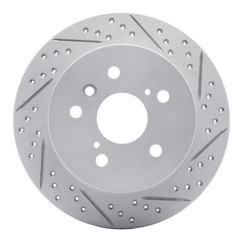 Lexus ES350 Brake Rotor (1) - Rear Right - DFC - Drilled & Slotted Geoperformance - `07-`12