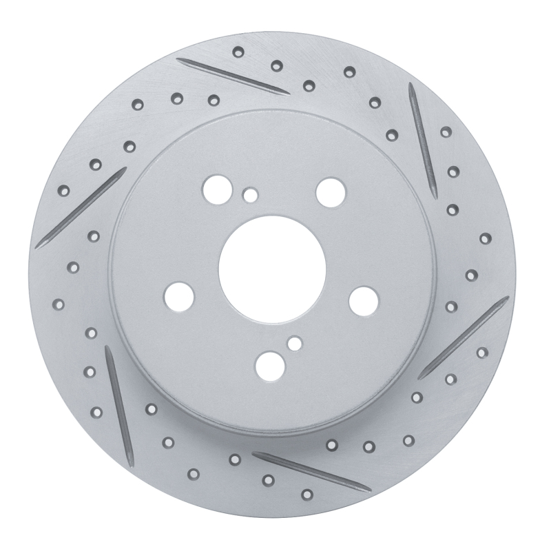 Lexus CT200H Brake Rotor (1) - Rear Right - DFC - Drilled & Slotted Geoperformance - `09-`24