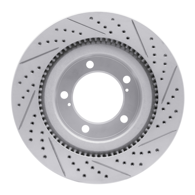 Lexus LX570 Brake Rotor (1) - Front Left - DFC - Drilled & Slotted Geoperformance - `07-`22
