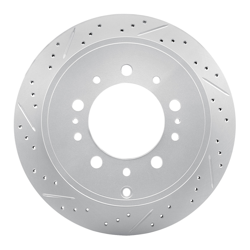 Lexus LX570 Brake Rotor (1) - Rear Left - DFC - Geoperformance Drilled & Slotted - `07-`22