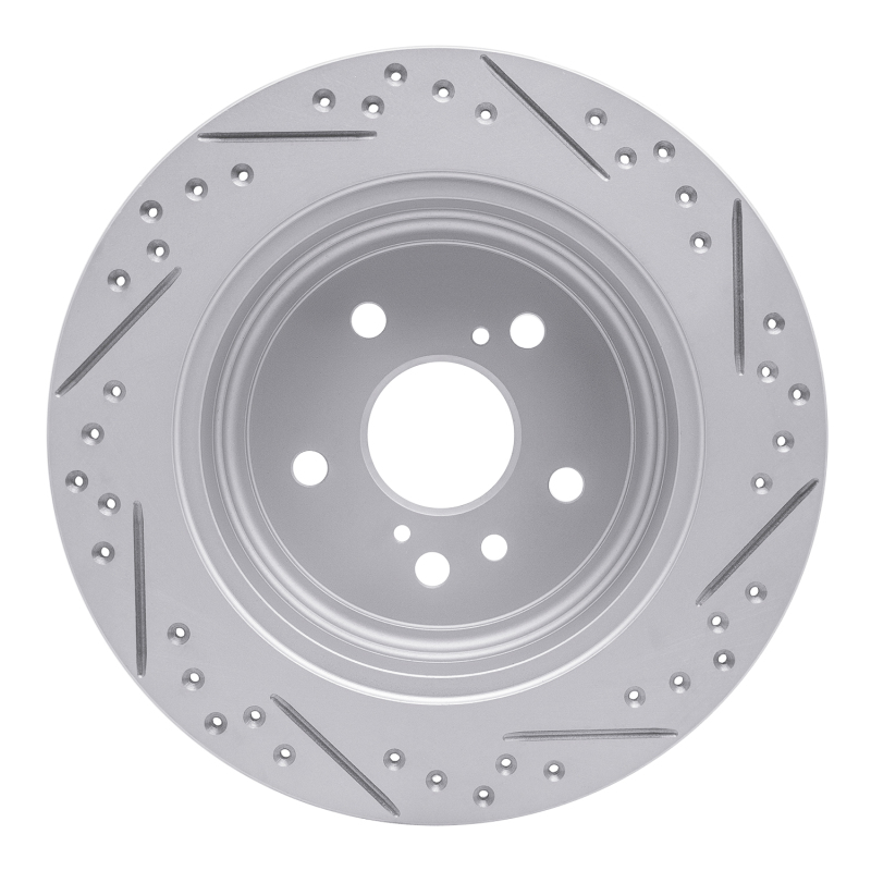 Toyota Highlander Brake Rotor (1) - Rear Left - DFC - Geoperformance Drilled & Slotted - `08-`13
