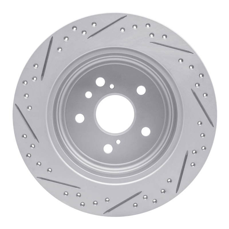 Toyota Highlander Brake Rotor (1) - Rear Right - DFC - Drilled & Slotted Geoperformance - `08-`13