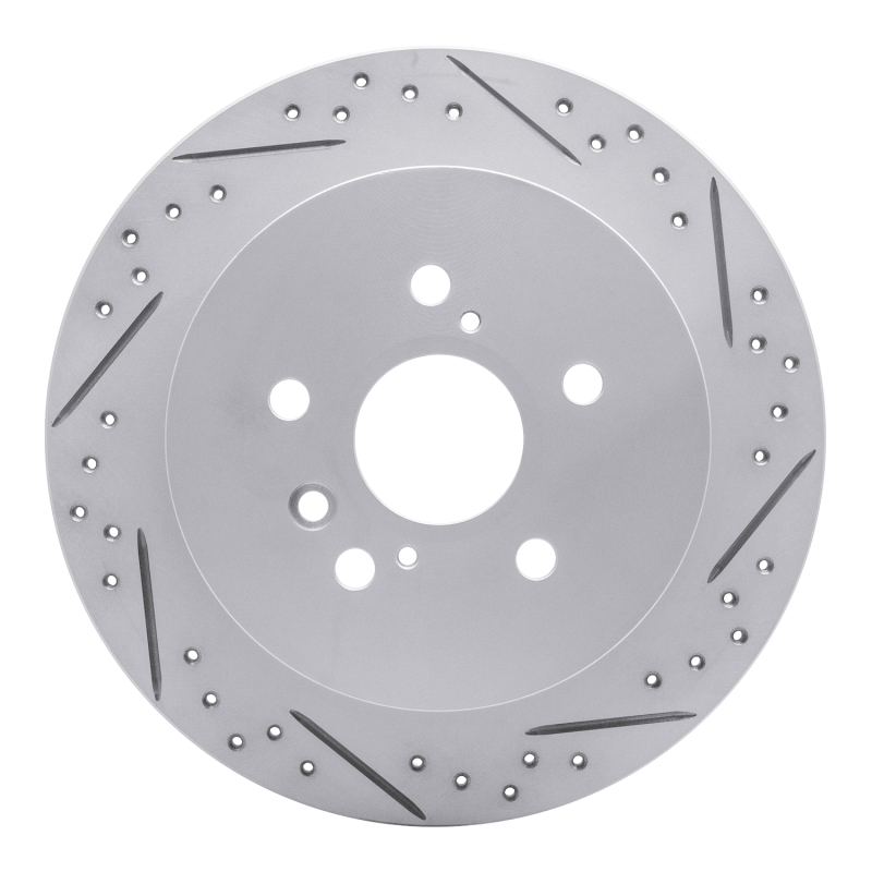 Toyota Highlander Brake Rotor (1) - Rear Right - DFC - Drilled & Slotted Geoperformance - `08-`13