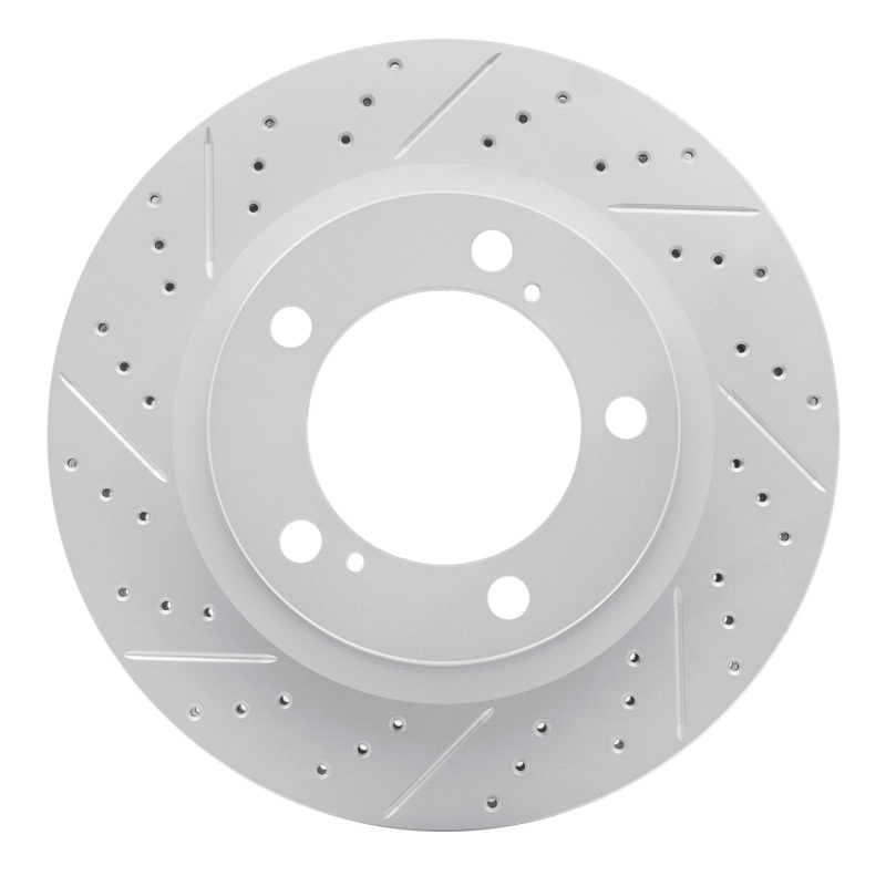 Lexus LX570 Brake Rotor (1) - Front Left - DFC - Drilled & Slotted Geoperformance - `08-`21