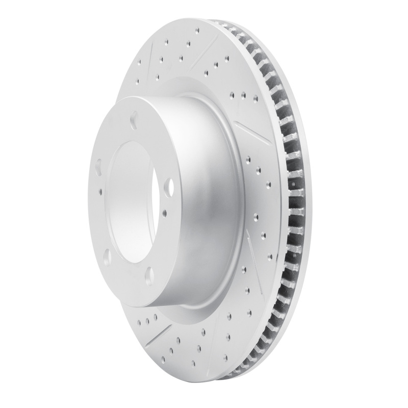 Lexus LX570 Brake Rotor (1) - Front Left - DFC - Drilled & Slotted Geoperformance - `08-`21