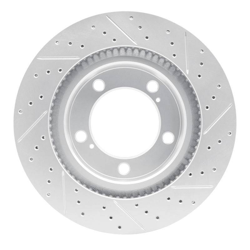 Lexus LX570 Brake Rotor (1) - Front Left - DFC - Drilled & Slotted Geoperformance - `08-`21