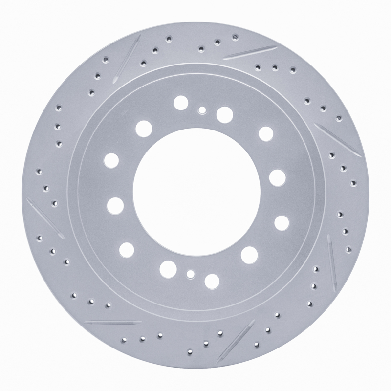 Lexus GX460 Brake Rotor (1) - Rear Left - DFC - Drilled & Slotted Geoperformance - `10-`24