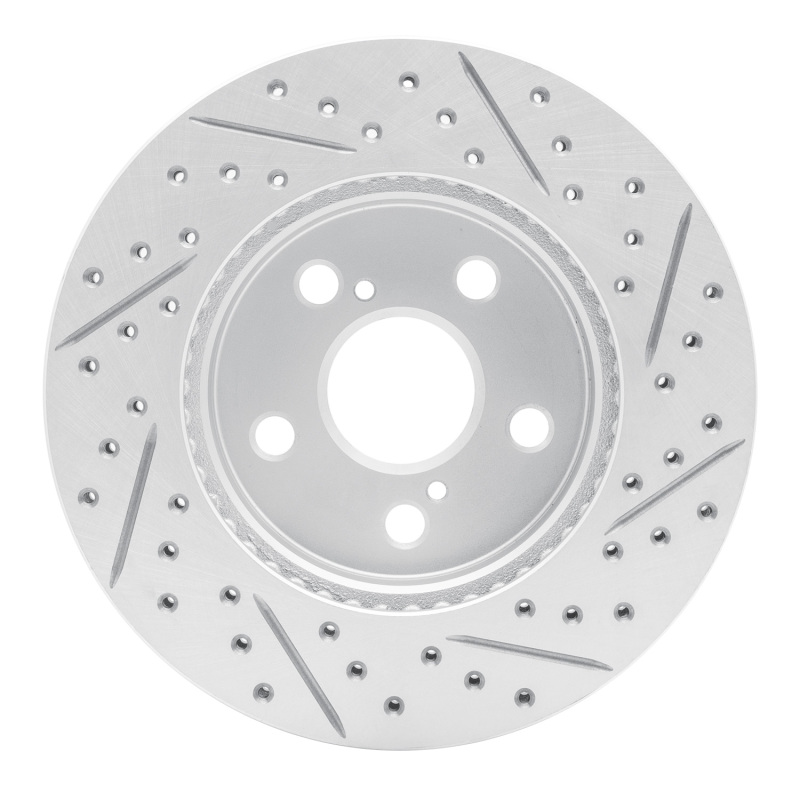 Toyota Prius Prime Brake Rotor (1) - Front Left - DFC - Drilled & Slotted Geoperformance - `16-`22