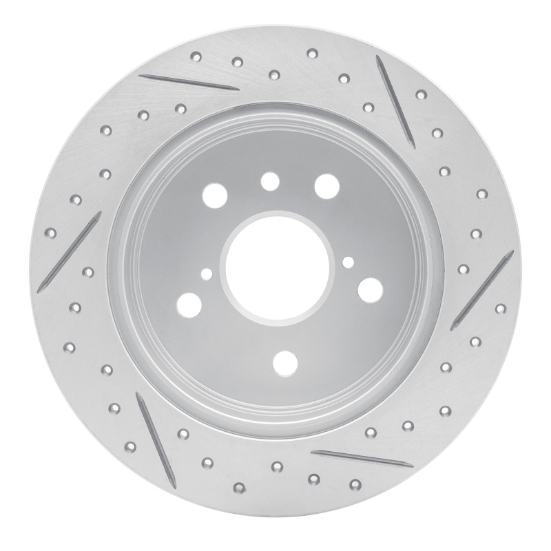 Toyota Camry Brake Rotor (1) - Rear Left - DFC - Drilled & Slotted Geoperformance - `18-`24