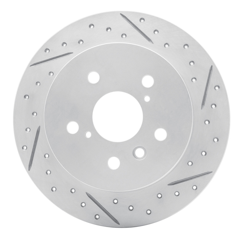 Toyota Camry Brake Rotor (1) - Rear Right - DFC - Drilled & Slotted Geoperformance - `18-`24