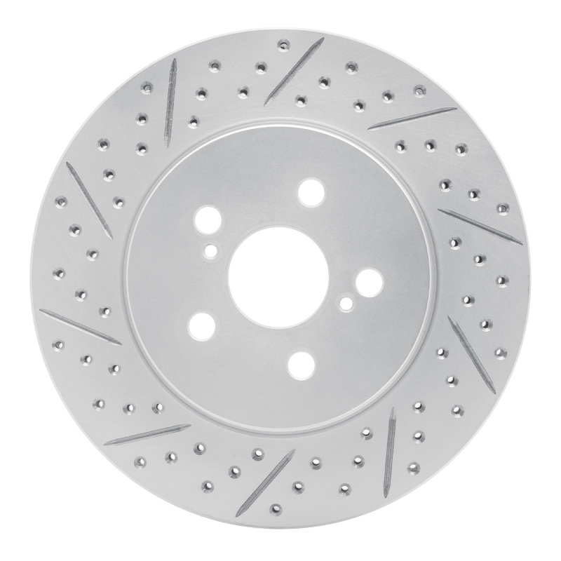 Toyota Prius Prime Brake Rotor (1) - Front Left - DFC - Drilled & Slotted Geoperformance - `19-`26