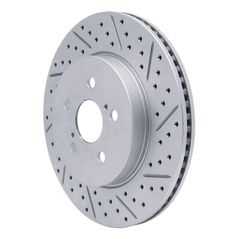 Toyota Corolla Brake Rotor (1) - Front Right - DFC - Drilled & Slotted Geoperformance - `19-`26