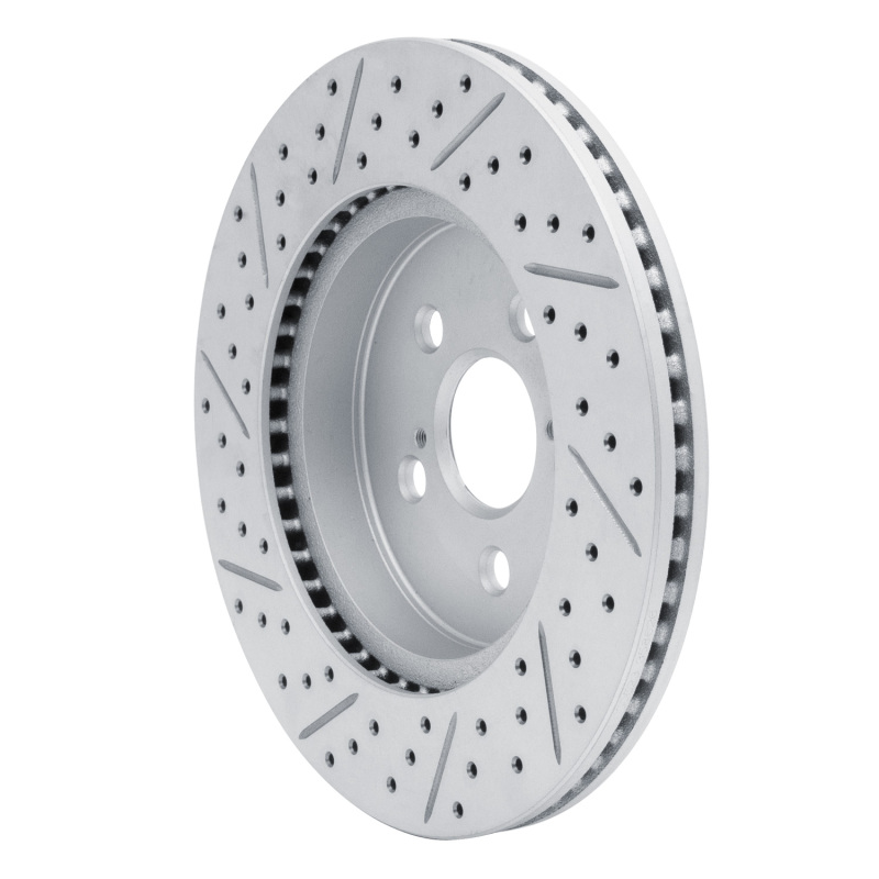 Toyota Corolla Brake Rotor (1) - Front Right - DFC - Drilled & Slotted Geoperformance - `19-`26