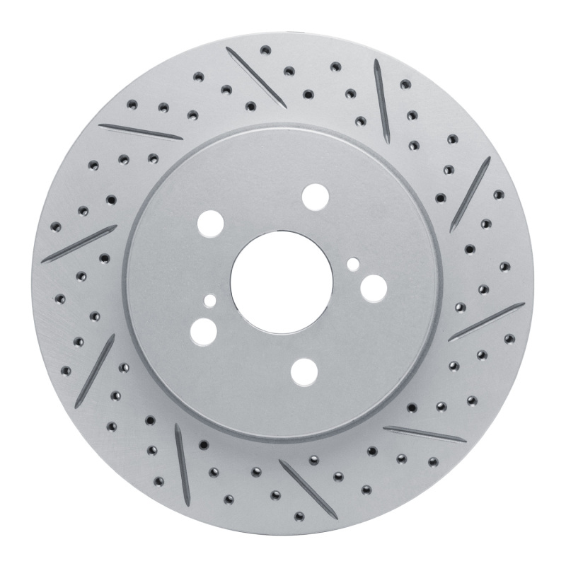 Toyota Corolla Brake Rotor (1) - Front Right - DFC - Drilled & Slotted Geoperformance - `19-`26