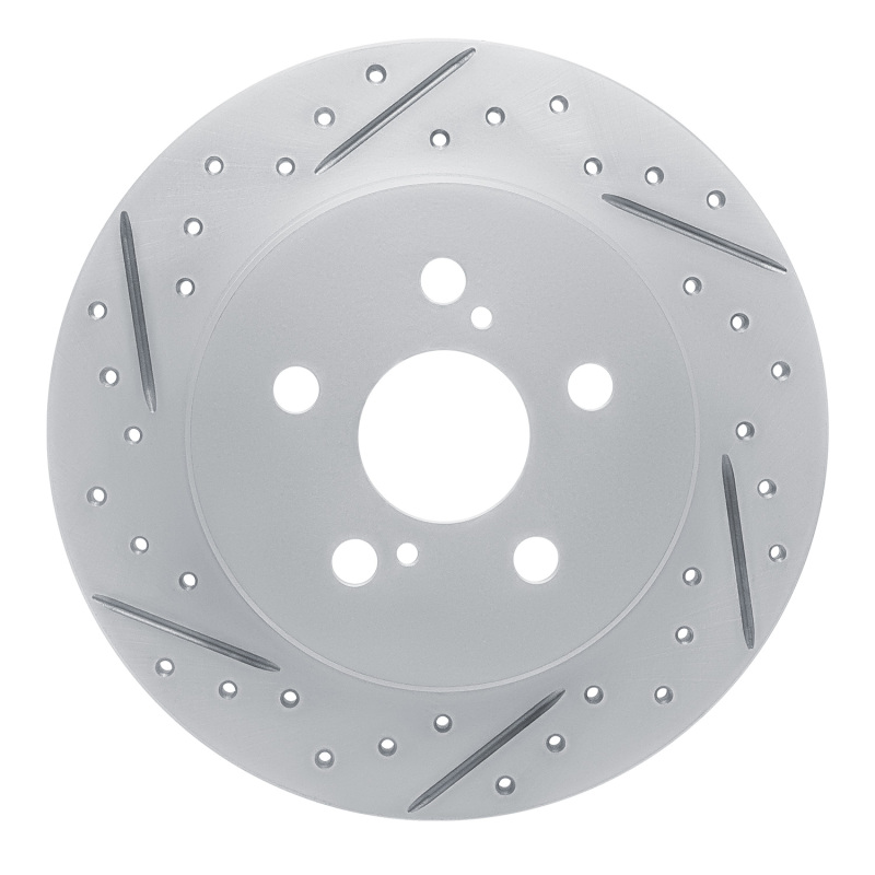 Toyota Corolla Brake Rotor (1) - Rear Left - DFC - Drilled & Slotted Geoperformance - `19-`26