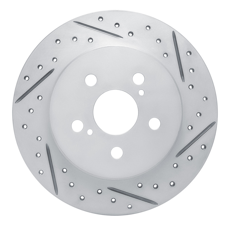 Toyota Corolla Brake Rotor (1) - Rear Right - DFC - Geoperformance Drilled & Slotted - `19-`26