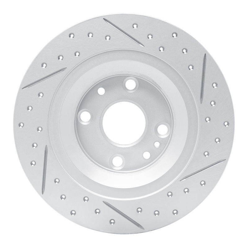 Mazda Miata Brake Rotor (1) - Rear Left - DFC - Geoperformance Drilled & Slotted - `01-`05