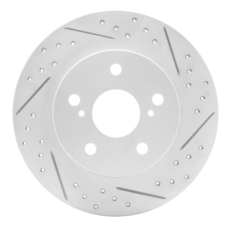 Scion Tc Brake Rotor (1) - Rear Right - DFC - Drilled & Slotted Geoperformance - `11-`16