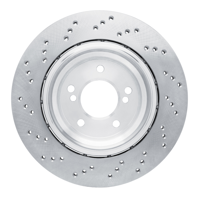 BMW M3 Brake Rotor (1) - Rear Right - DFC - Drilled Hi-Carbon Alloy Geomet Coated - `06-`08