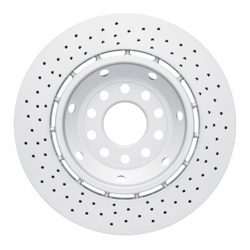 Audi RS6 Brake Rotor (1) - Left Rear - DFC - Drilled Hi-Carbon Alloy Geomet Coated - `03-`04