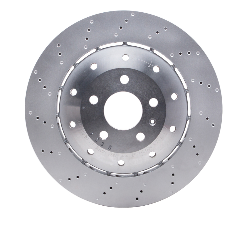 Audi R8 Brake Rotor (1) - Rear - DFC - Hi-Carbon Alloy Geomet Coated Rotor - Drilled - `08-`12