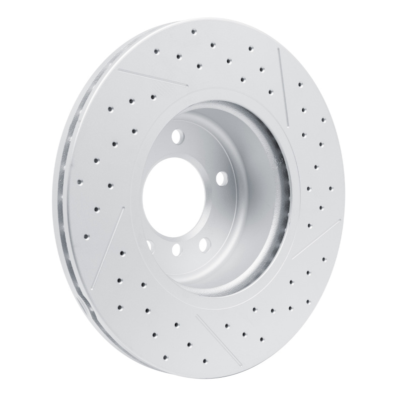BMW 135IS Brake Rotor (1) - Front - DFC - Hi-Carbon Alloy Geomet Coated Drilled and Slotted - 2013